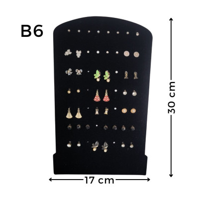 Porta Brinco De Veludo Preto 